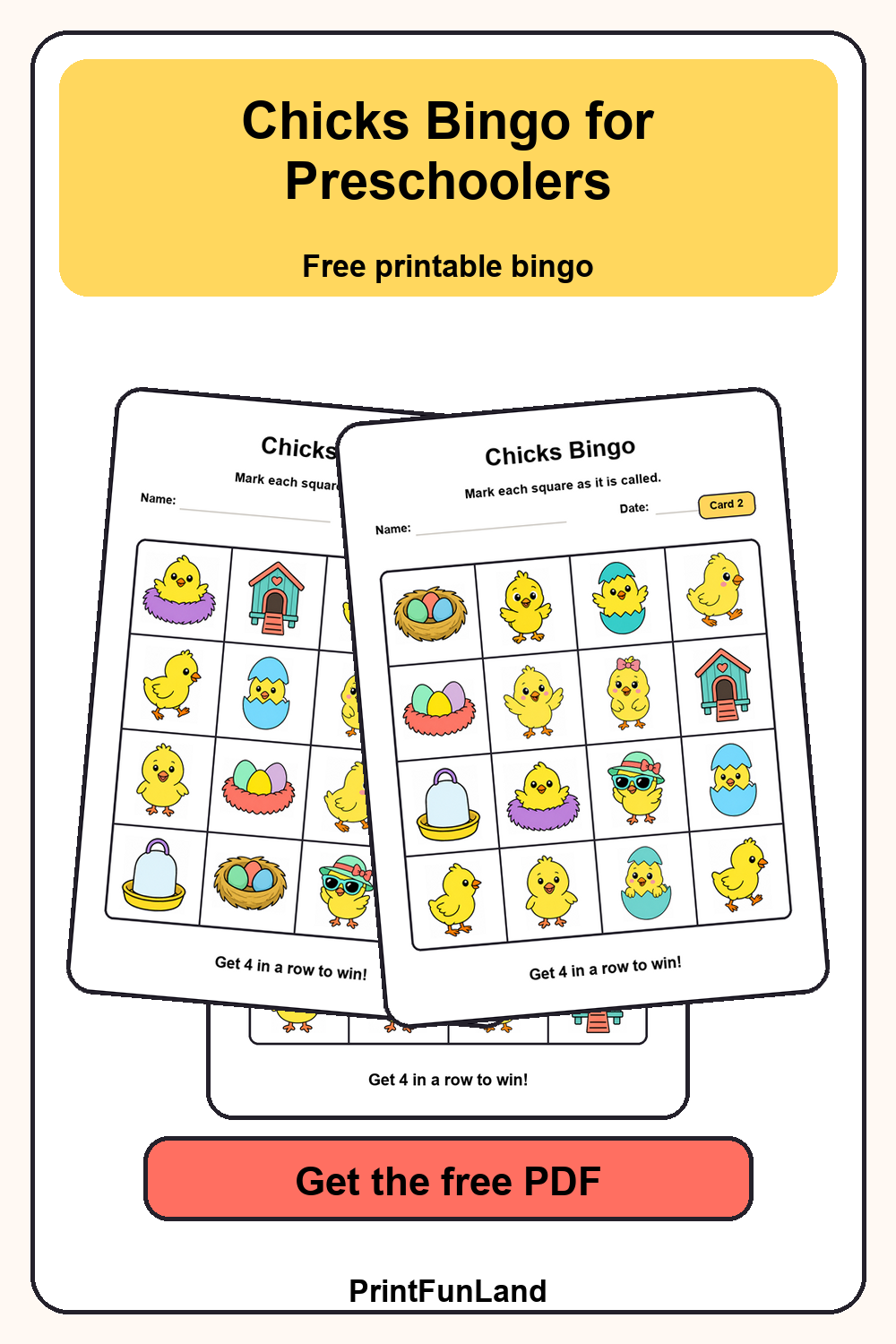 Save Chicks Bingo for Preschoolers for later