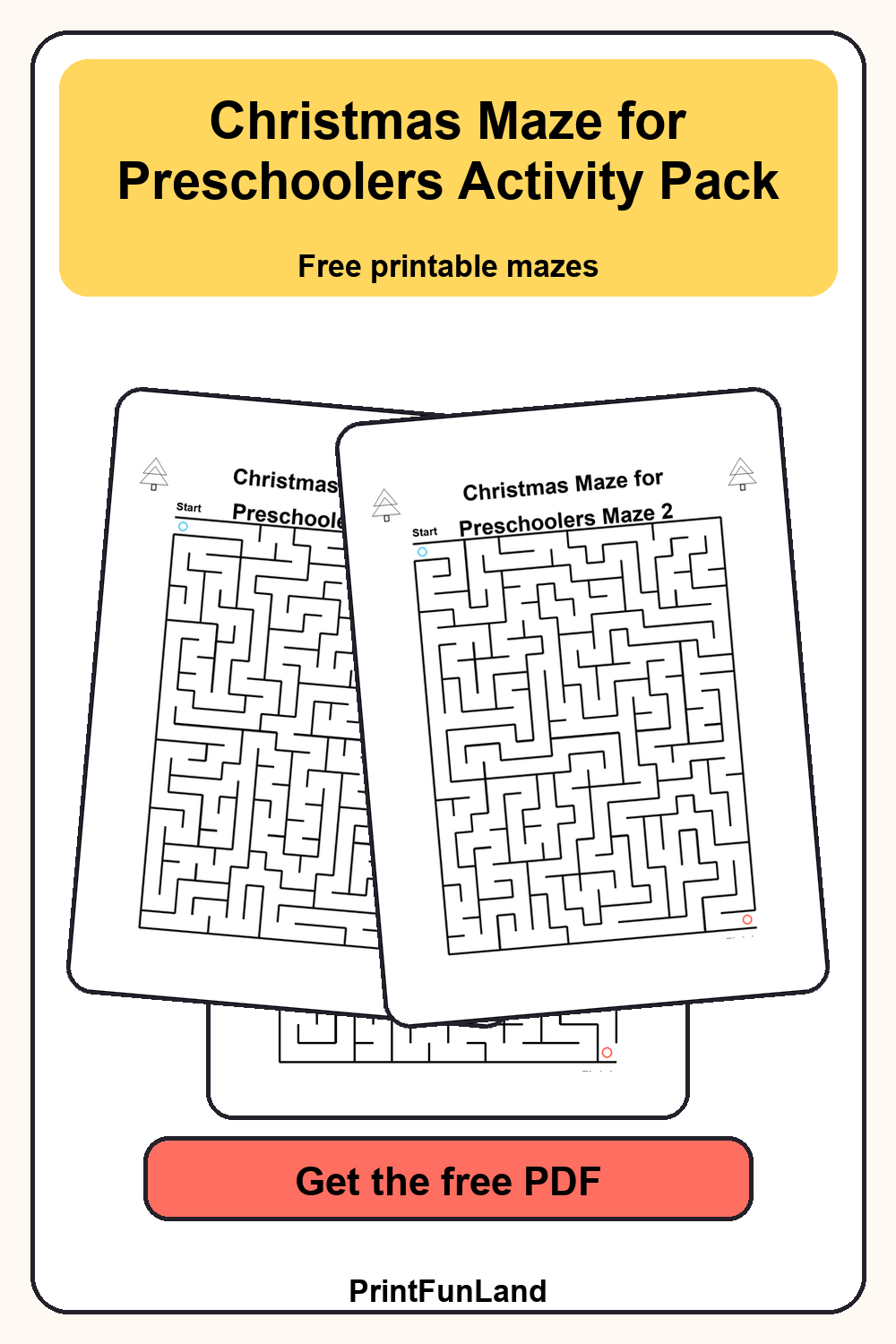 Save Christmas Maze for Preschoolers for later