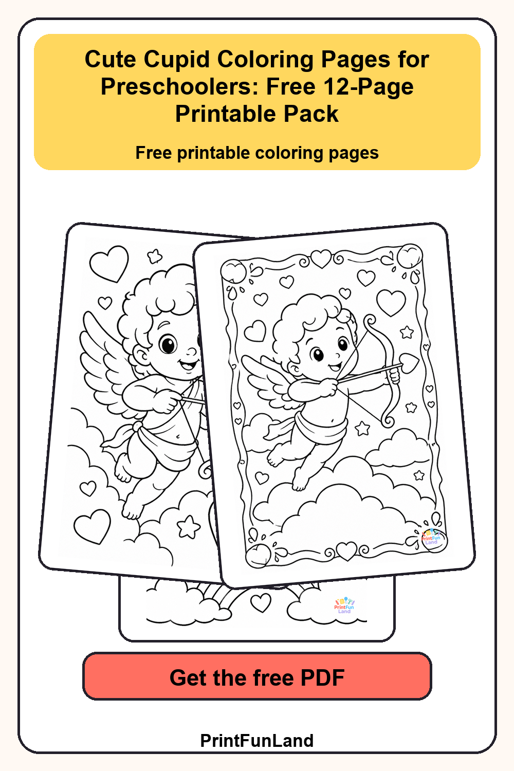 Save Cupid Coloring Pages for Preschoolers for later