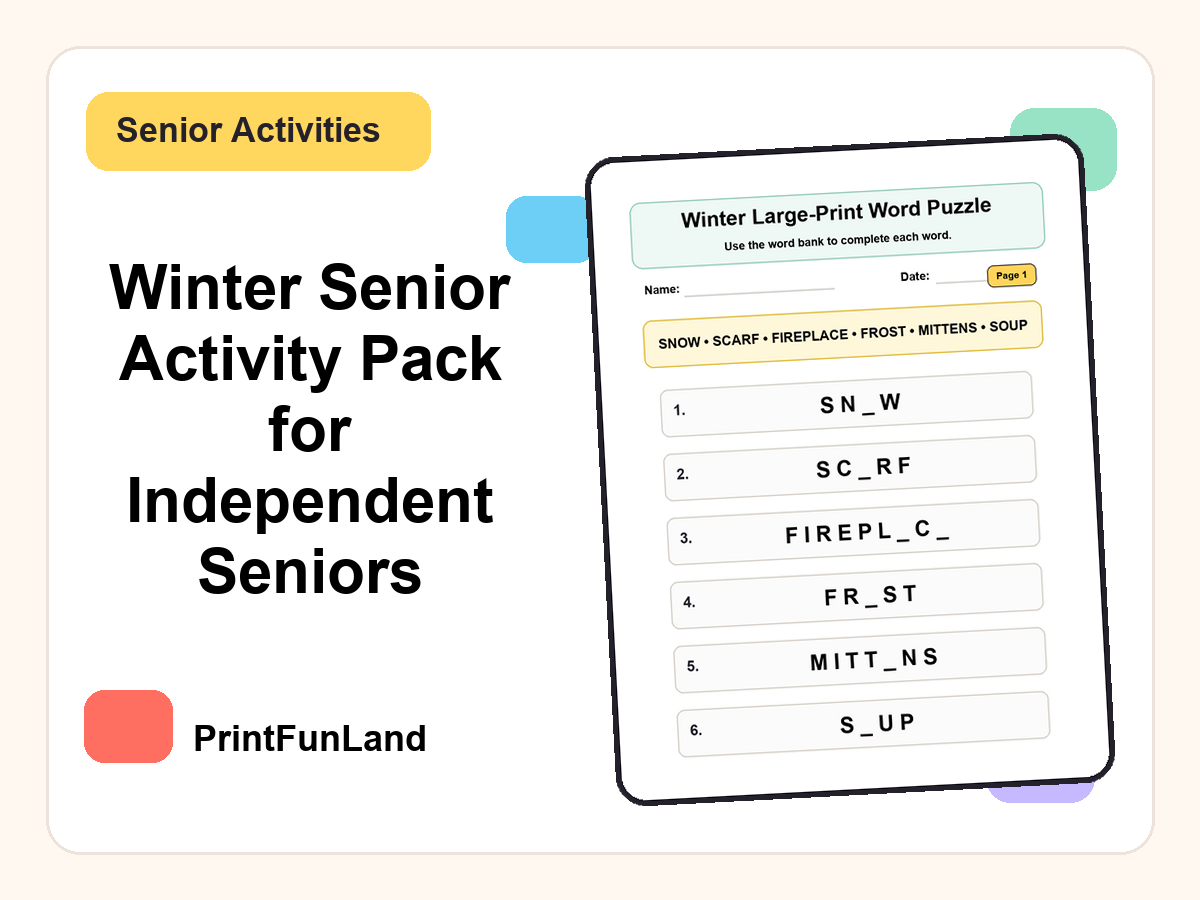 Winter Senior Activity for Independent Seniors