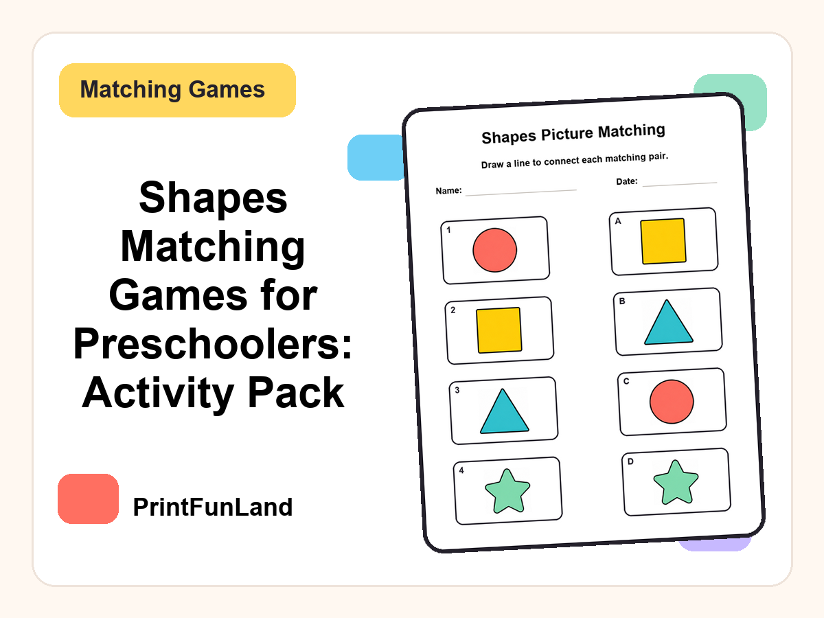 Shapes Matching Games for Preschoolers