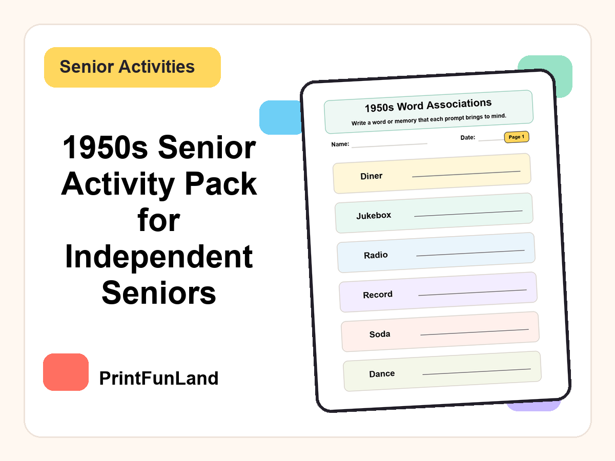 1950s Senior Activity for Independent Seniors