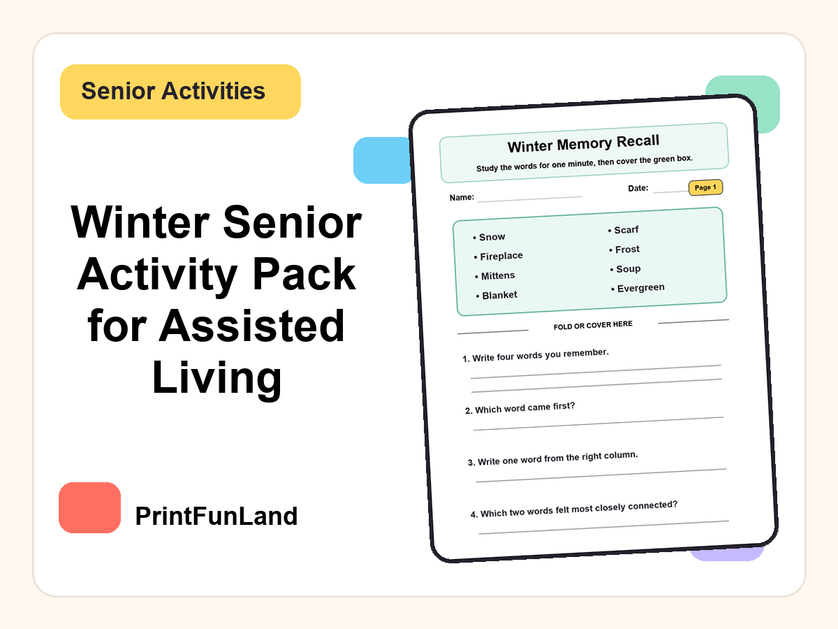 Winter Senior Activity for Assisted Living