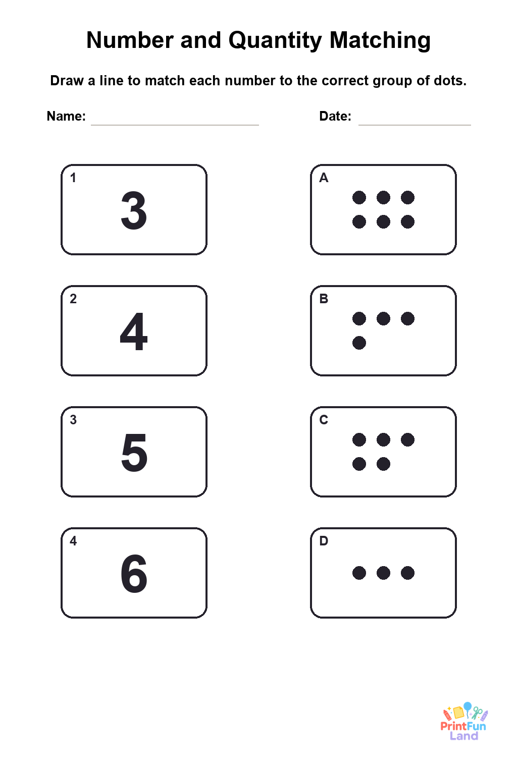Sight Words Matching Games for Preschoolers printable page 6